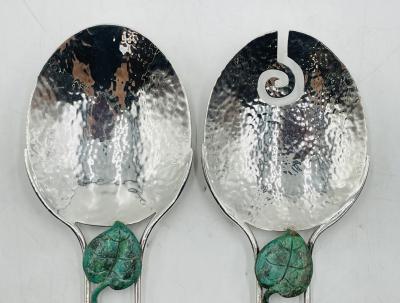 Emilia Castillo Silver Plated Serving Utensils by Emilia Castillo Mexico 1980s