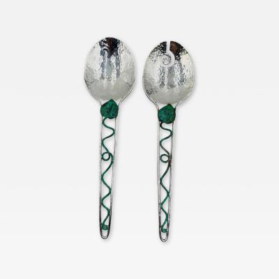 Emilia Castillo Silver Plated Serving Utensils by Emilia Castillo Mexico 1980s