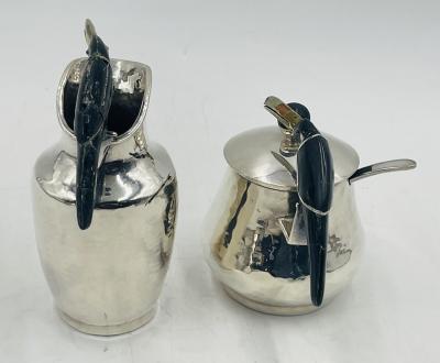 Emilia Castillo Silver Plated Toucan Tea Service by Emilia Castillo for Los Castillo Mexican