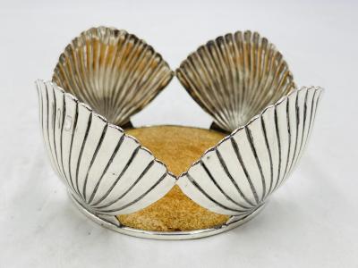 Emilia Castillo Vintage Shell Shaped Wine Bottle Coaster by Emilia Castillo Mexico 1980s