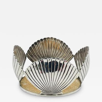 Emilia Castillo Vintage Shell Shaped Wine Bottle Coaster by Emilia Castillo Mexico 1980s