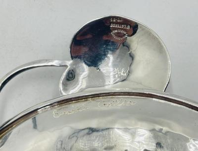 Emilia Castillo Whimsical Silver Plate Malachite Serving Tray by Emilia Castillo Mexican Art