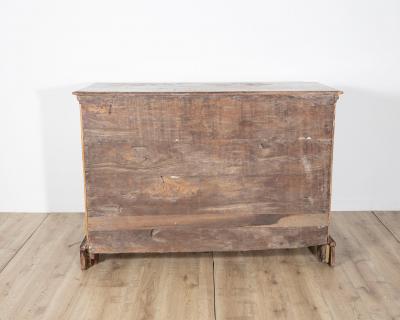 Emilian Bolognese Walnut Chest of Drawers with Rusticated Drawers Mid 17th Cent