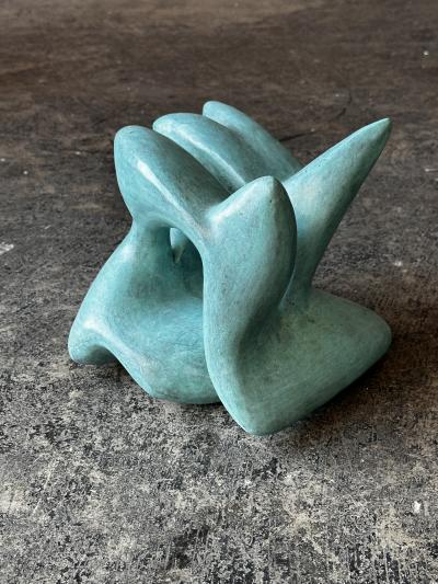 Emilio Flores T NEL DE TECHO ABIERTO bronze sculpture