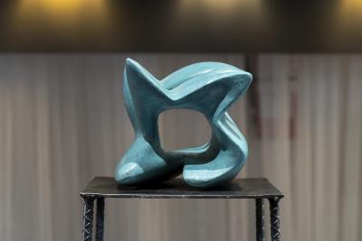 Emilio Flores T NEL DE TECHO ABIERTO bronze sculpture