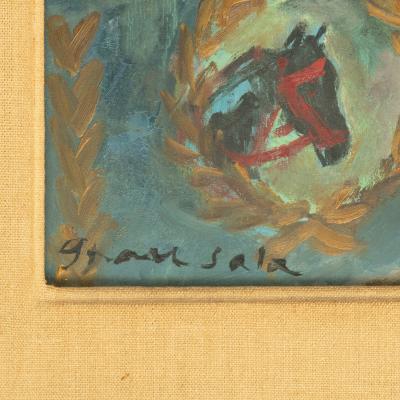 Emilio Grau Sala An oil painting of circus performers by Emilio Grau Sala