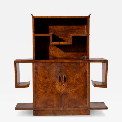 Emilio Lancia Emilio Lancia display cabinet in walnut and walnut burl Italy 1930s