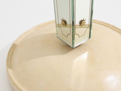 Emilio Lancia Emilio Lancia mirrored painted wood brass floor lamp 1940