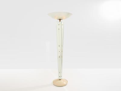 Emilio Lancia Emilio Lancia mirrored painted wood brass floor lamp 1940