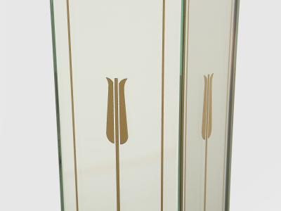 Emilio Lancia Emilio Lancia mirrored painted wood brass floor lamp 1940