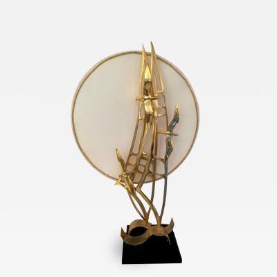 Emilio Lancia Table Lamp and Sculpture by Emilio Lancia Signed