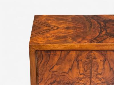 Emilio Lancia attr Italian Modern Walnut Root Brass Commode Italy 1930s