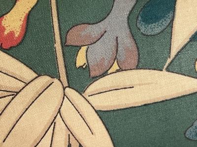 Emilio Pucci FLORAL FABRIC ARCHED MIRROR IN THE STYLE OF EMILIO PUCCI