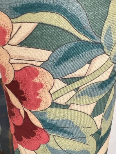 Emilio Pucci FLORAL FABRIC ARCHED MIRROR IN THE STYLE OF EMILIO PUCCI