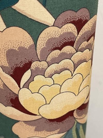 Emilio Pucci FLORAL FABRIC ARCHED MIRROR IN THE STYLE OF EMILIO PUCCI