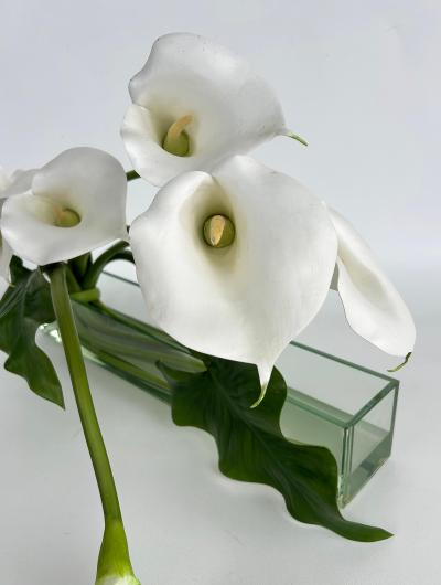 Emilio Robbia Cala Lily Sculptural Floral Arrangement Centerpiece