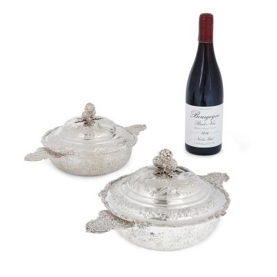 Emille Delaire Pair of 19th century French silver cuelle by Delaire