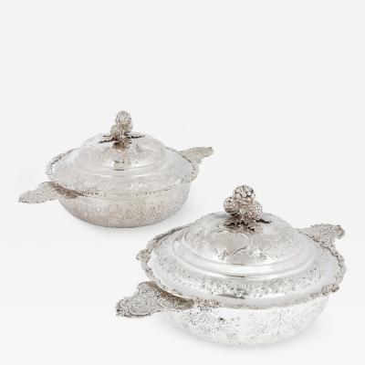 Emille Delaire Pair of 19th century French silver cuelle by Delaire