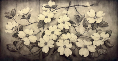 Emily Farish Three Panel Dogwood Branch No 48 2025