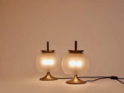 Emma Gismondi Schweinberger Pair of Emma Gismondi Schweinberger Chi table lamps Artemide Italy 1962
