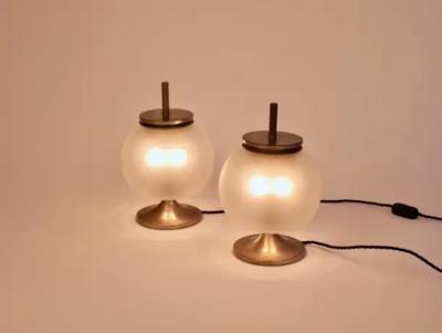 Emma Gismondi Schweinberger Pair of Emma Gismondi Schweinberger Chi table lamps Artemide Italy 1962
