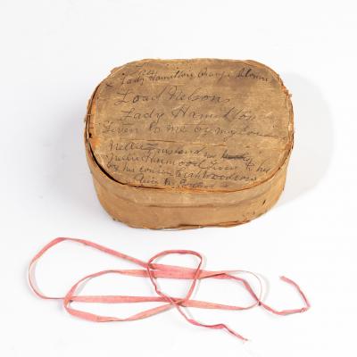 Emma Lady Hamilton s orange blossom box for her wedding flowers