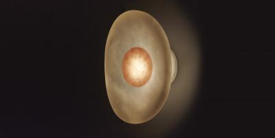 Emmanuel Levet Stenne Alabaster and pink quartz sconce