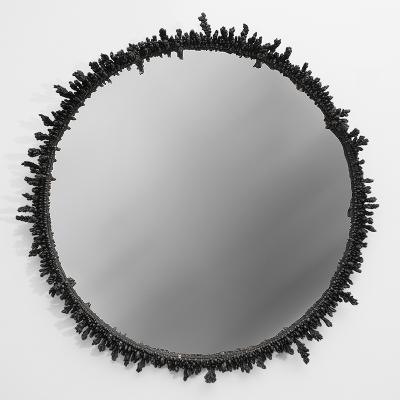 Emmanuel PAGART CORAL One of a kind brown bronze round mirror 60