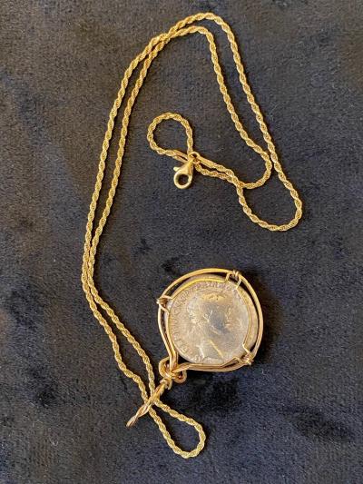 Emperor Trajan and Zeus Ancient Roman Coin