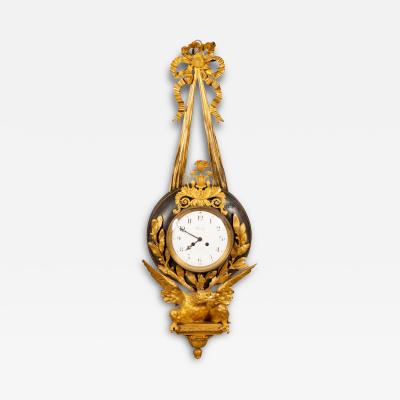 Empire Bronze and Ormolu Cartel Clock by Bailly Paris