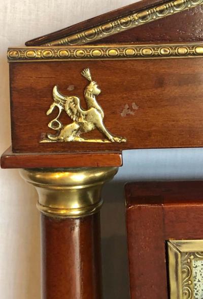 Empire Cheval Floor Full Length Mirror with Bronze Mounts 19th 20th Century