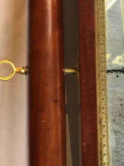 Empire Cheval Floor Full Length Mirror with Bronze Mounts 19th 20th Century