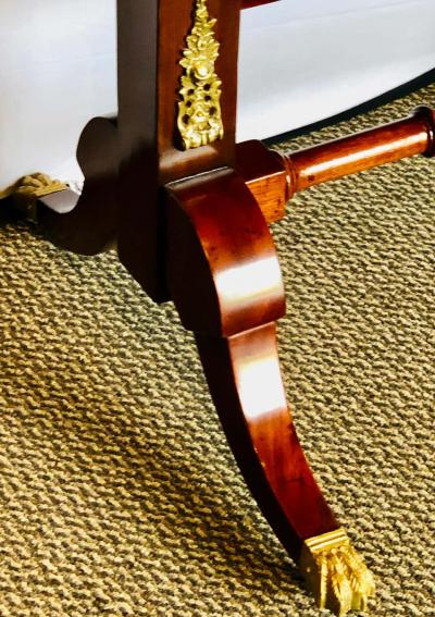 Empire Cheval Floor Full Length Mirror with Bronze Mounts 19th 20th Century