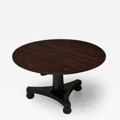 Empire Dining or Center Table in Rosewood Veneer 19th Century