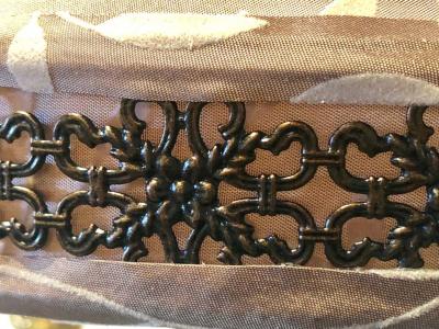 Empire Dor Bronze Candelabra Lamp Having a Patinated Woman Mounted as a Lamp