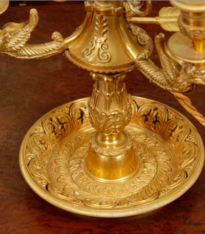 Empire Gilt Bronze Bouillotte Lamp