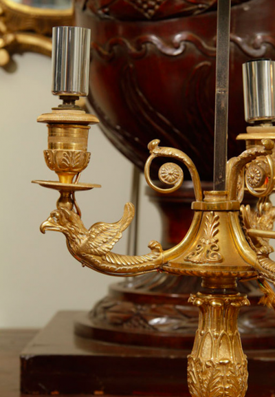 Empire Gilt Bronze Bouillotte Lamp