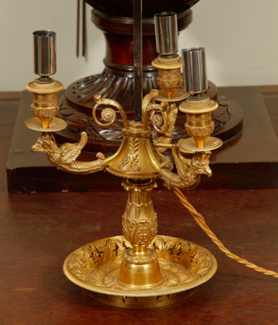 Empire Gilt Bronze Bouillotte Lamp