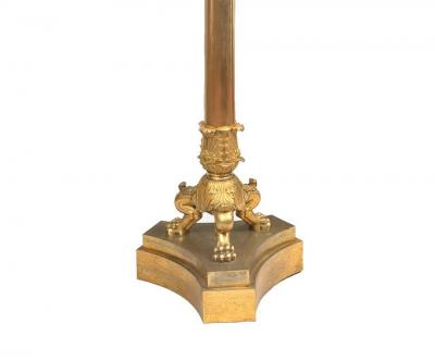 Empire Gilt Bronze Candleholders or Floor Lamps 1800