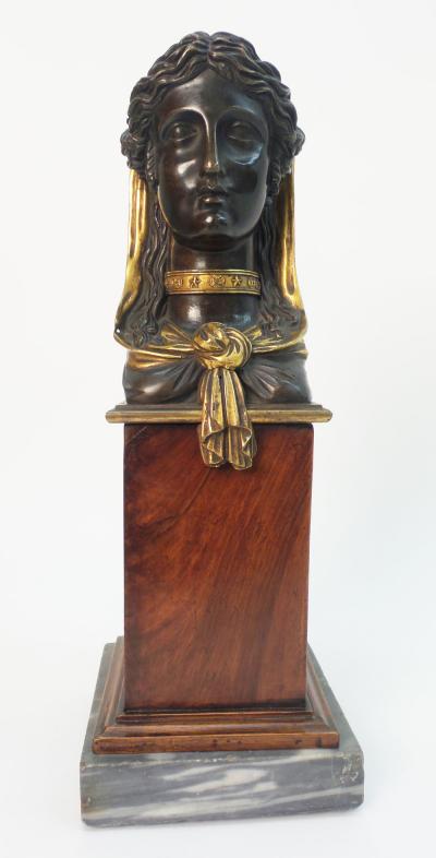 Empire Gilt and Patinated Bronze Sculpture