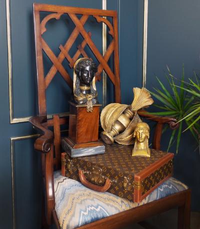 Empire Gilt and Patinated Bronze Sculpture