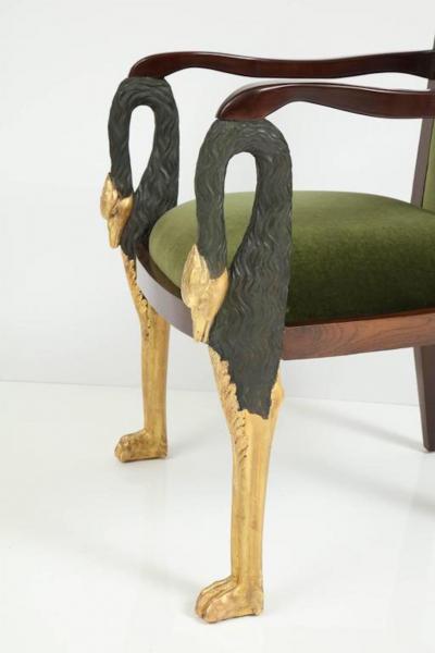 Empire Period Parcel Gilt Armchair