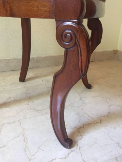 Empire Restauration Walnut Chairs France 1820