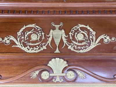 Empire Revival Mahogany Bronze Monumental Mirror and Console France 19th c 