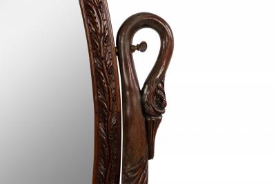 Empire Style Cheval Mirror with Zoomorphic Details