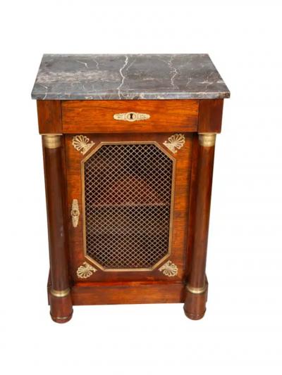 Empire Style Mahogany and Ormolu Mounted Bedside Cabinet