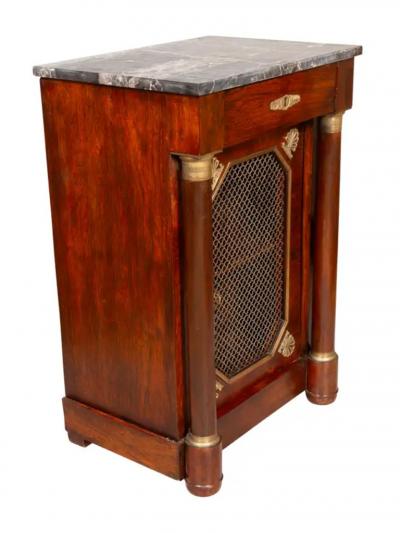 Empire Style Mahogany and Ormolu Mounted Bedside Cabinet