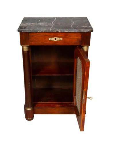 Empire Style Mahogany and Ormolu Mounted Bedside Cabinet