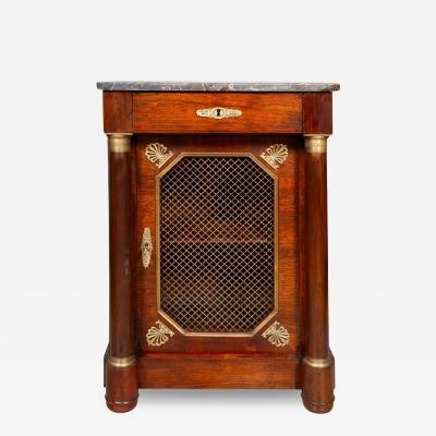 Empire Style Mahogany and Ormolu Mounted Bedside Cabinet