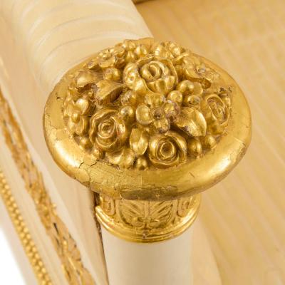 Empire period gilt and painted wood three piece salon suite